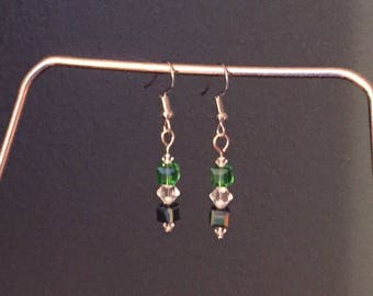 Green Swarovski Crystal earrings