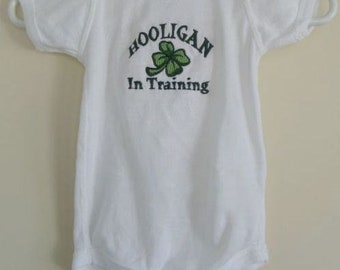 Hooligan in Training One Piece Bodysuit Irish Baby Boy Gift Irish Baby Girl Gift Irish baby shower gift