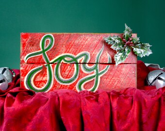 Joy Sign, Pallet Sign, Christmas Sign, Christmas Decoration, Holiday Decor, Wood Sign, Rustic Decor, Reclaimed Wood