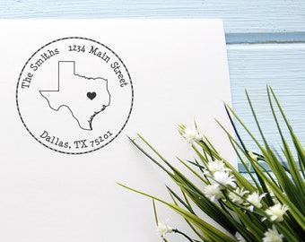 TX State Love Self- Inking Custom Address Stamp