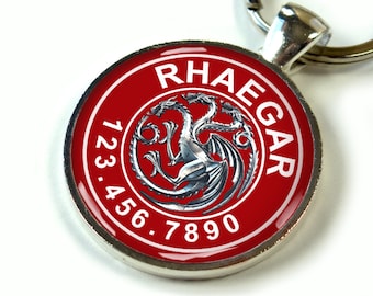 Game of Thrones Rhaegar Targaryen Custom pet id tag dog tags
