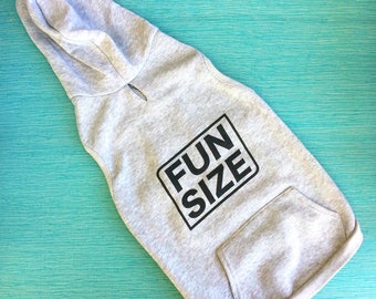 Fun Size Dachshund Hooded Sweatshirt, Dachshund Gift, Dachshund Clothes, Dachshund Sweaters, Sweatshirt for dogs, Wiener Dog, Weiner Dog