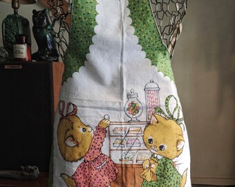 1977 Hallmark Calico Kittens Apron
