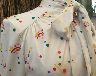 1970s Geometric Blouse