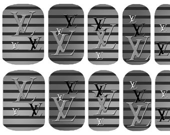 Louis Vuitton Inspired LV Nail Decals Classic Monogram Print