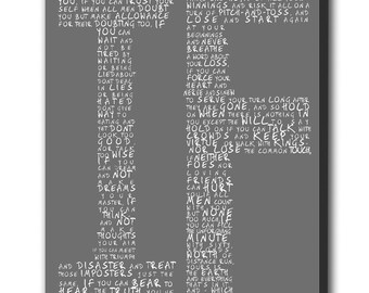 IF Poem By Rudyard Kipling Canvas Wall Art Print - Various Sizes
