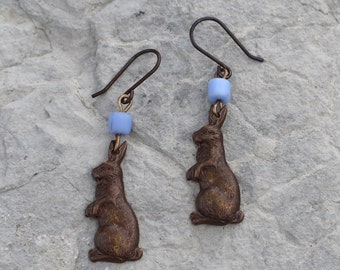 Petit Lapin Earrings in Robin's Egg Blue