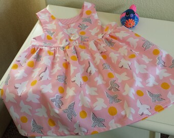 NEW! Made to order - Certified Organic Cotton Girls Easter/Spring/Summer Jumper Dress