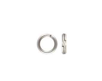 925 Sterling Silver 6.2mm Split Rings 20pcs