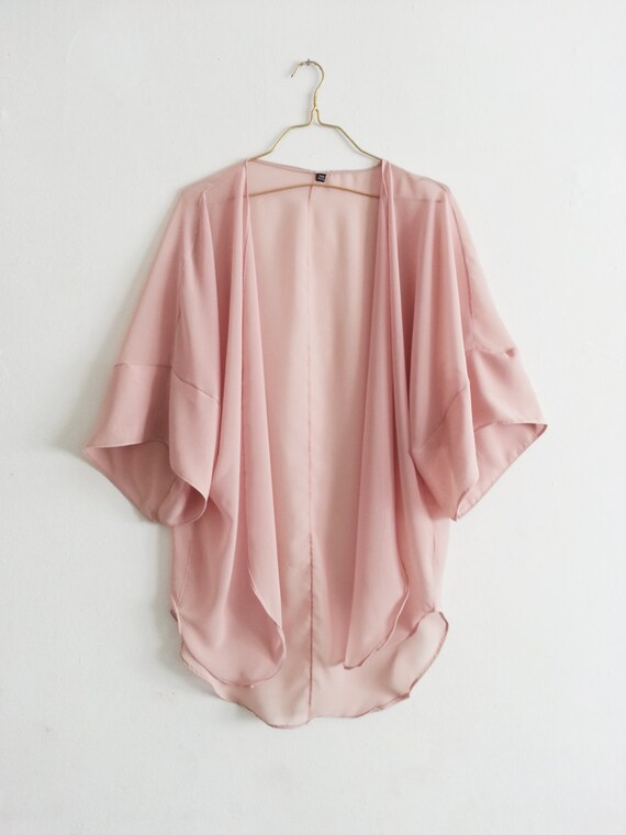 Swimsuit Cover up Blush Dirty Rose Pink Caftan Handmade Solid