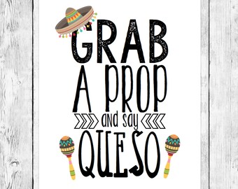 Fiesta Photo Booth Prop/ Birthday Party Word Art Printable/ Cinco de Mayo Celebration/ Mexican Event Decoration/ Instant Digital Download