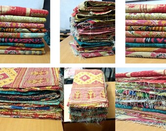 10 Pcs Wholesale Lot Bohemian picnic rug kantha quilt / handmade reversible Indian throw / vintage bedspread / Kantha throw / Bangali Quilt
