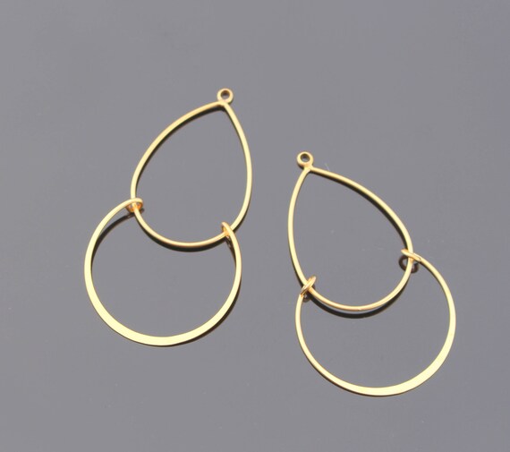 Jewelry findings Matte Gold Tarnish resistant Teardrop Plain