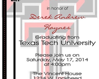 Graduation Party Invitation - Texas Tech