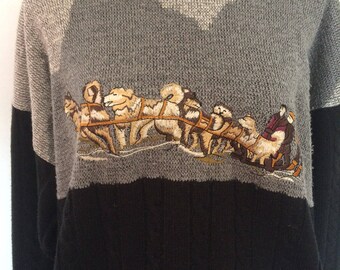 Torsaded thick vintage sweater L