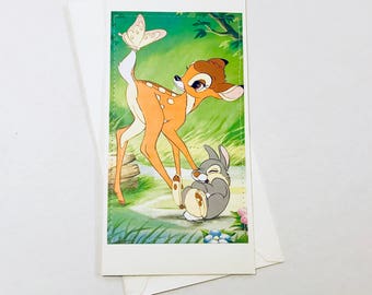 Bambi - Stitched Disney Greeting Card and Envelope - Blank