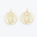 Pineapple Pendant . Pineapple Charm . Coin Pendant . Coin Charm . Fruit Charm . 16K Matte Gold Plated over Brass - 2pcs / IA0191-MG