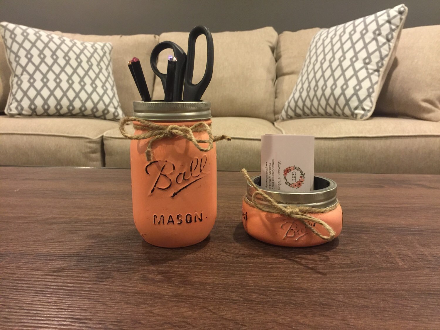 Rustic Office Decor Mason Jar Desk Zoom