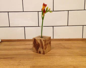 Rustic flower holder - with glass test tube