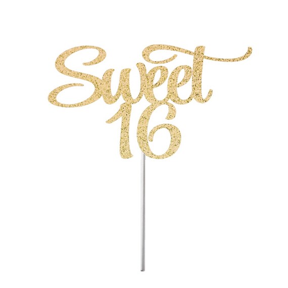 Download Sweet 16 Cake Topper Happy Sweet 16 Birthday Cake Topper
