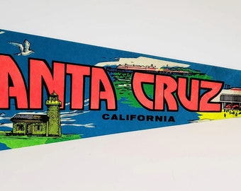 Santa Cruz, California - Vintage Pennant
