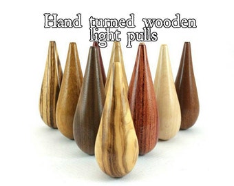 Wooden Turned 80mm Light Pulls, Woodturning, Blind pull, Fan pull, Cord pull, Curtain Pull, SilvanWoodturning