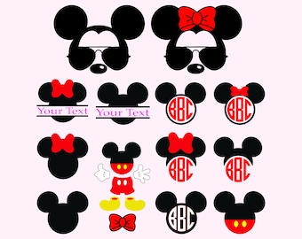 MICKEY and MINNIE/ Svg / Png 300 / Eps/ Mickey Monogram/Mikey and Minnie Monogram / Minnie Head/ Silhouette/ Printable/ Disney Svg/ Circuit