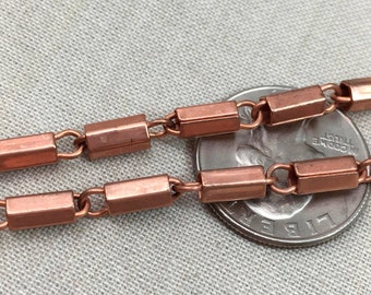 1 Foot Vintage Copper Plated Steel Chain