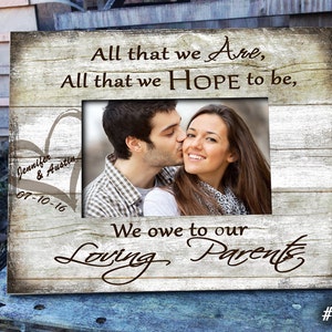 Wedding OWE: 8"x10" Holds 4"x6" Bridal Gift, Mom and Dad, Bridal Wedding Frame, Wedding Gifts for Parents, wedding gift, Thank you