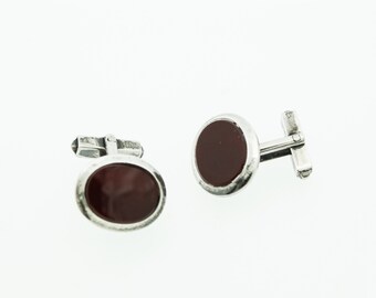 Silver Cornelian Cufflinks by Beau Brummel Paris SKU 714