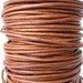 5 meters round leather cord in tobacco brown, 2mm leather cord for jewellery making, supplies for wrap bracelet making