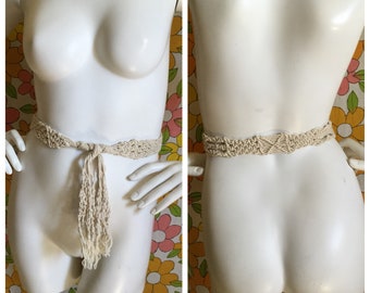70s Vintage Macrame Belt
