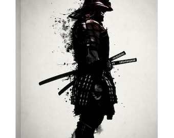 Giclee Canvas Wall Art "Armored Samurai" by Nicklas Gustafsson