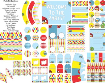 Angry Birds party printables, Angry Birds Birthday party decorations, everything you need for your Angry Birds party