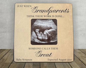 Pregnancy Expecting Announcement,Great Grandparents, Ultrasound picture frame for Great Grandparents,Ultrasound Pregnancy,Pregnancy Announce