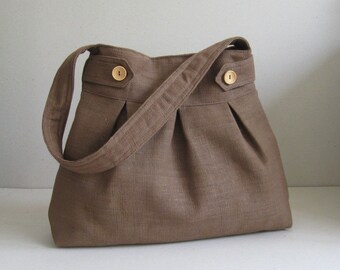 Sale - Brown Hemp/Cotton Bag, shoulder bag, purse, handbag, unique - ARROWS