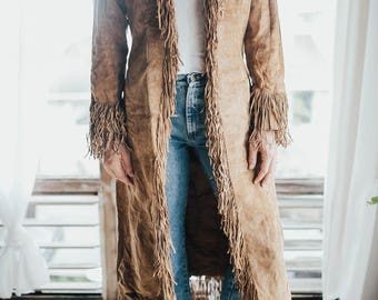 Real Leather Long Fringe Jacket