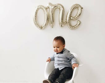 One Cursive Balloon - One Script Balloon - First Birthday Party Decor - First Birthday Balloon - One Balloon - Cursive Balloon
