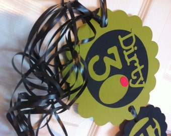 30th Birthday Decorations Dirty Thirty Personalization Available