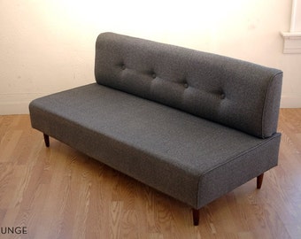 BOKZ button back sofa Mid Century Modern Eames Era Dannish Classic Design