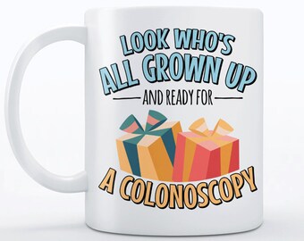 50th Birthday Gift for Men, Funny 50th Birthday Gifts for Women - Funny Birthday Gift for 50th Birthday Party Gift, Colonoscopy Gag Gift Mug