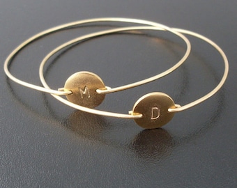 Gold Friendship Bracelet Set, 2 Best Friend Bracelets, Best Friend Gift for Birthday Friendship Jewelry Gift for Women, Best Friend Jewelry