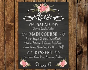 Chalkboard bar menu | Etsy