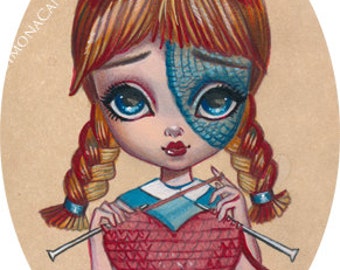 The Best Gifts Come From the Heart LIMITED EDITION only 25 print signed numbered Simona Candini lowbrow pop surreal big eyes art Valentine