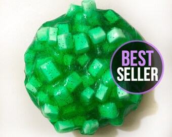 SCENTED Watermelon Patch Jelly Cube Slime - Jelly Slime - Clear Slime - Crunchy Slime