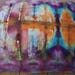 Groovy disco biscuits pillowcase- ice dyed batik- Purples and orange blue and pinks- nice