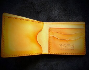 Bi-fold leather wallet