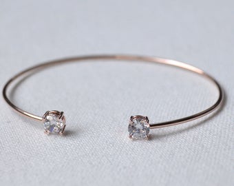 Open rose gold bracelet