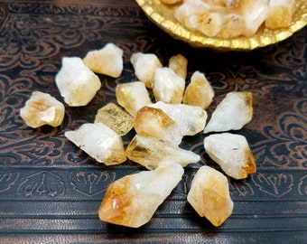 6pc Small Rough Citrine Crystal Points