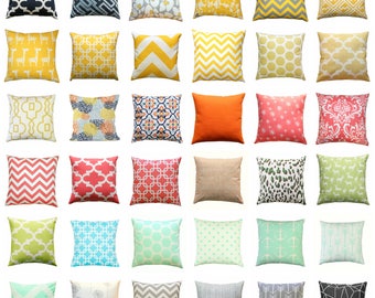 CLEARANCE Throw Pillow Covers, Decorative Pillows, Cheap Pillow Cases, 16x16 Zippered Pillow Sham, Couch Pillows, Toss Pillow, Bedding SALE